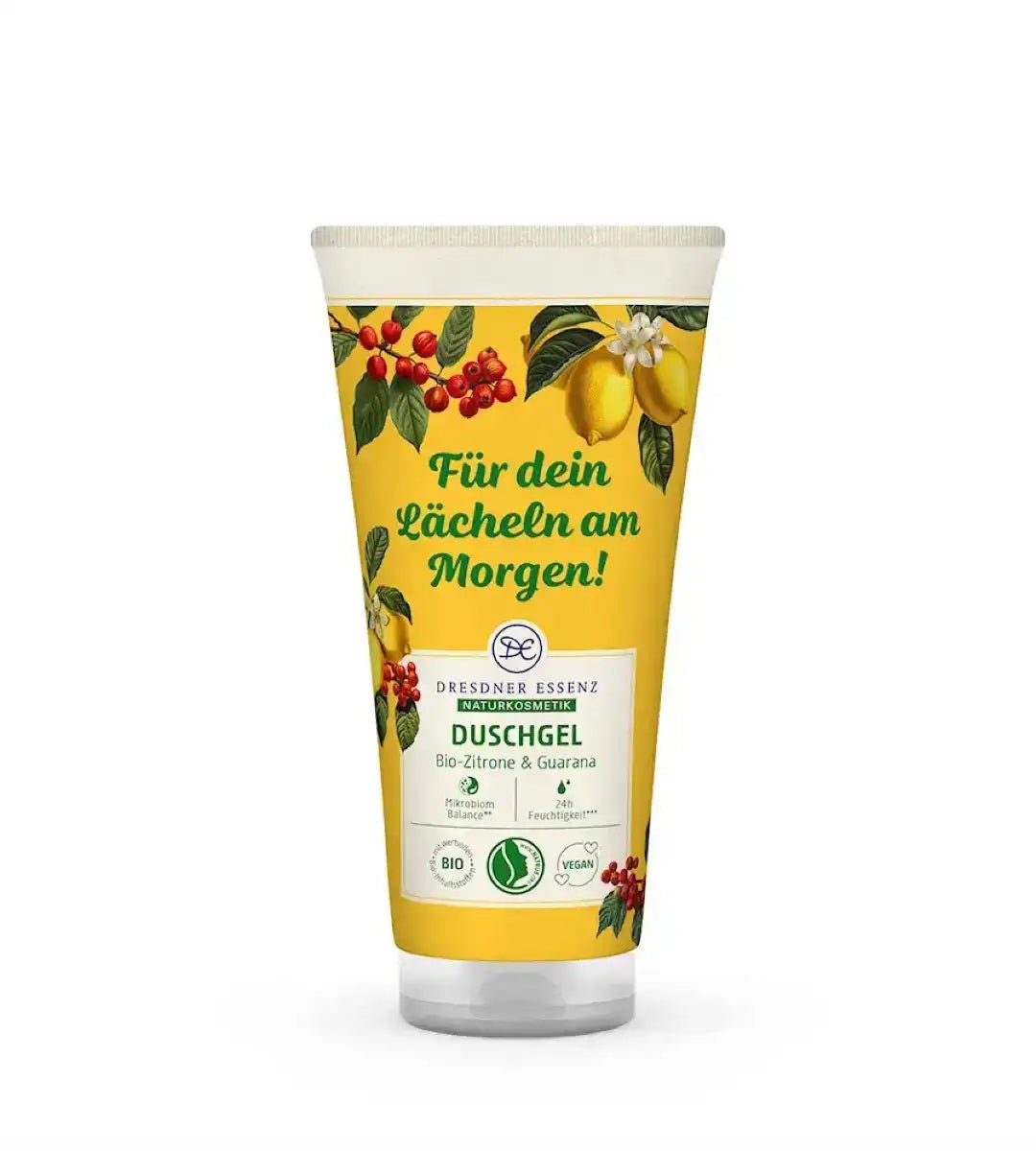Dresdner Essenz® | Shower Gel | Organic Lemon & Guarana | For your smile in the morning! | 200ml