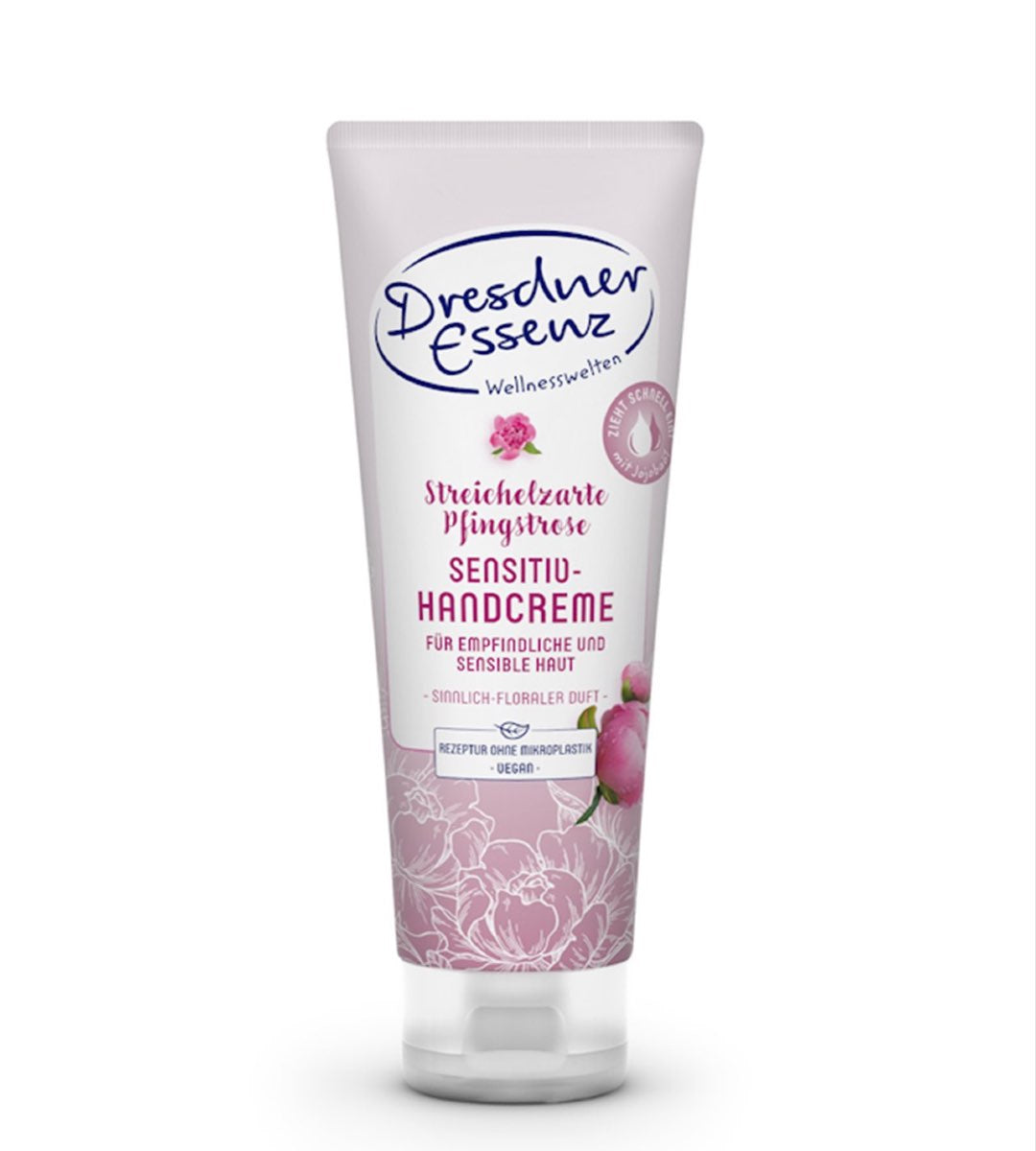 Dresdner Essenz® | Sensitiv-Handcreme | Streichelzarte Pfingstrose | 75ml