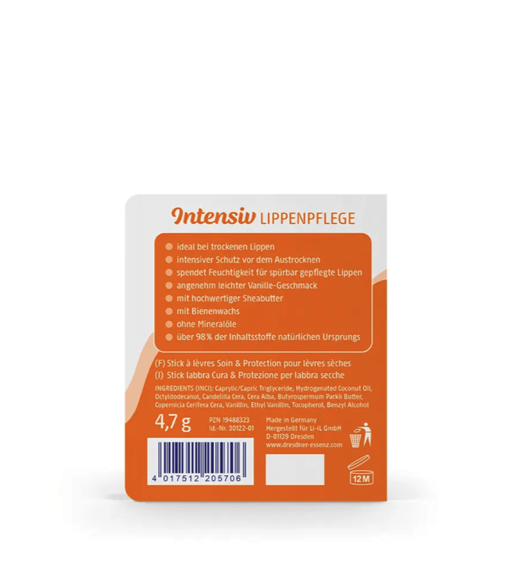 Dresdner Essenz® | Intensive Lip Care | Vanilla | 4.7g