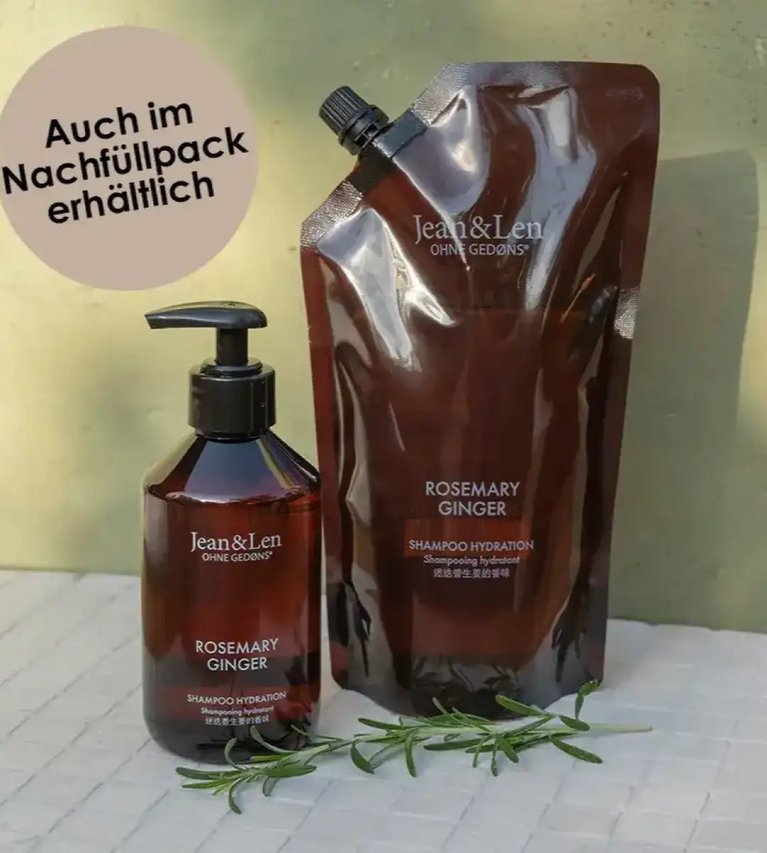 Jean & Len® | Shampoo Hydration | Rosemary/Ginger | 300ml