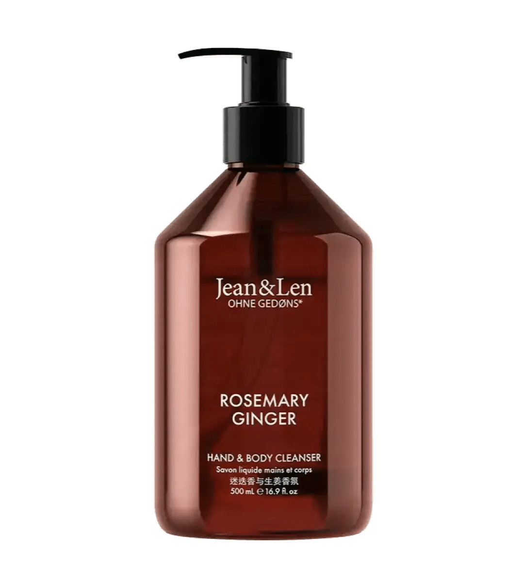Jean & Len® | Hand & Body Cleanser | Rosemary/Ginger | 500ml