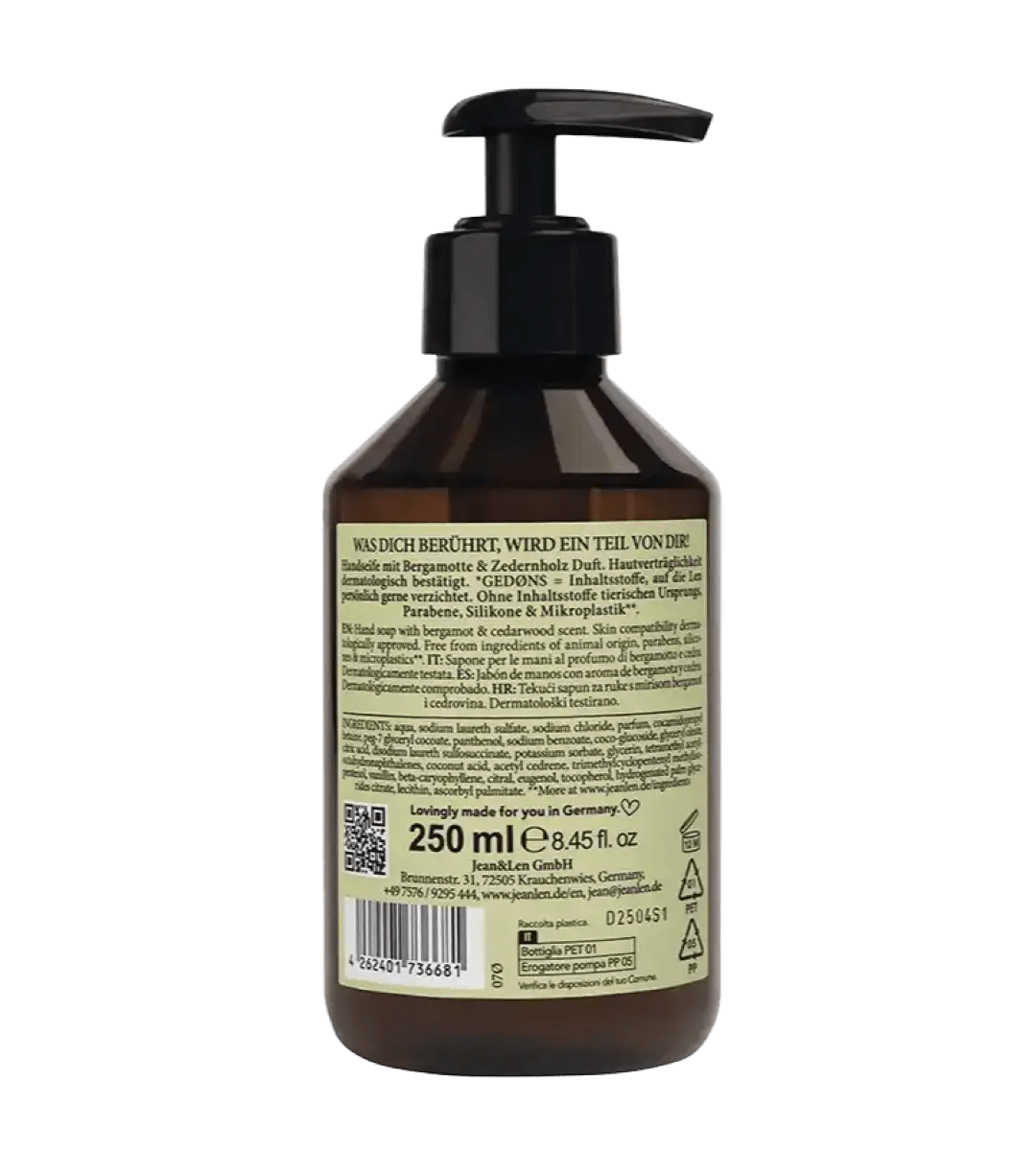 Jean & Len® | Handseife | Bergamot/Cedarwood | 250ml