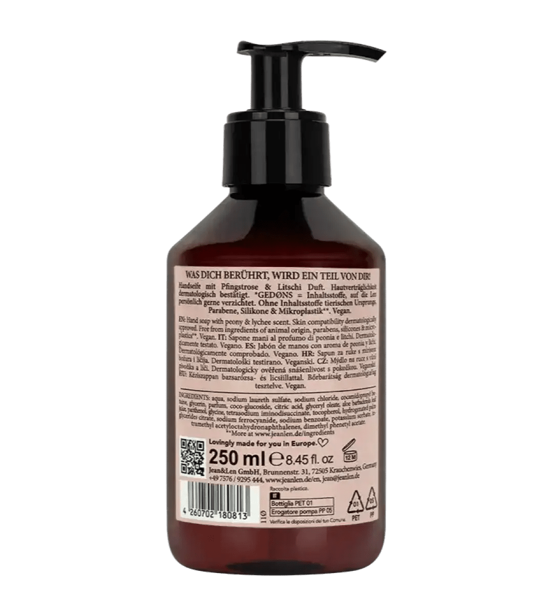 Jean & Len® | Handseife | Pfingstrose/Litschi | 250ml