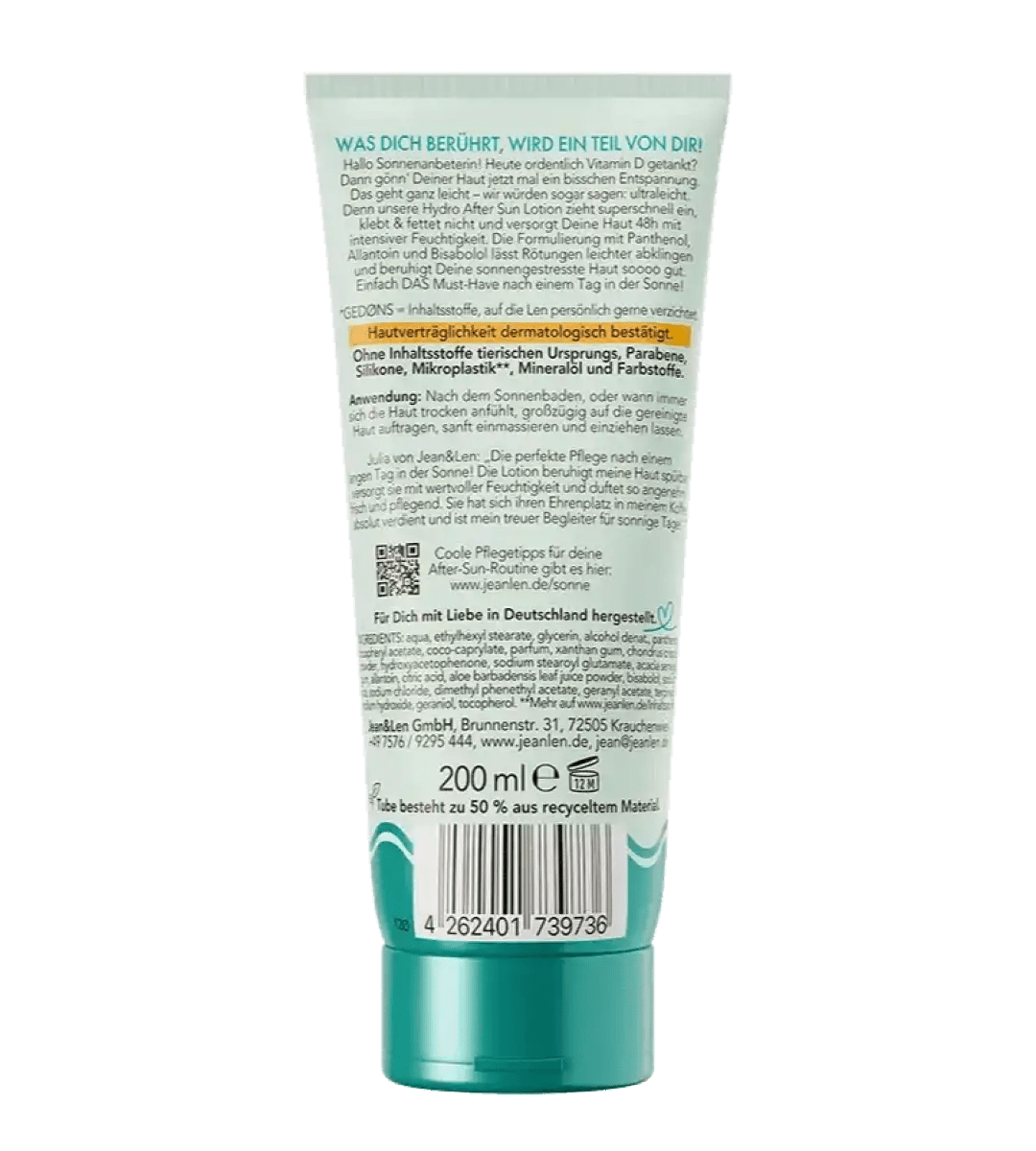 Jean & Len® | After Sun Lotion | 200ml