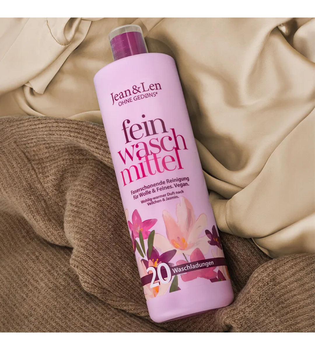 Jean & Len® | Feinwaschmittel Wolle & Feines | Veilchen/Jasmin | 1 L