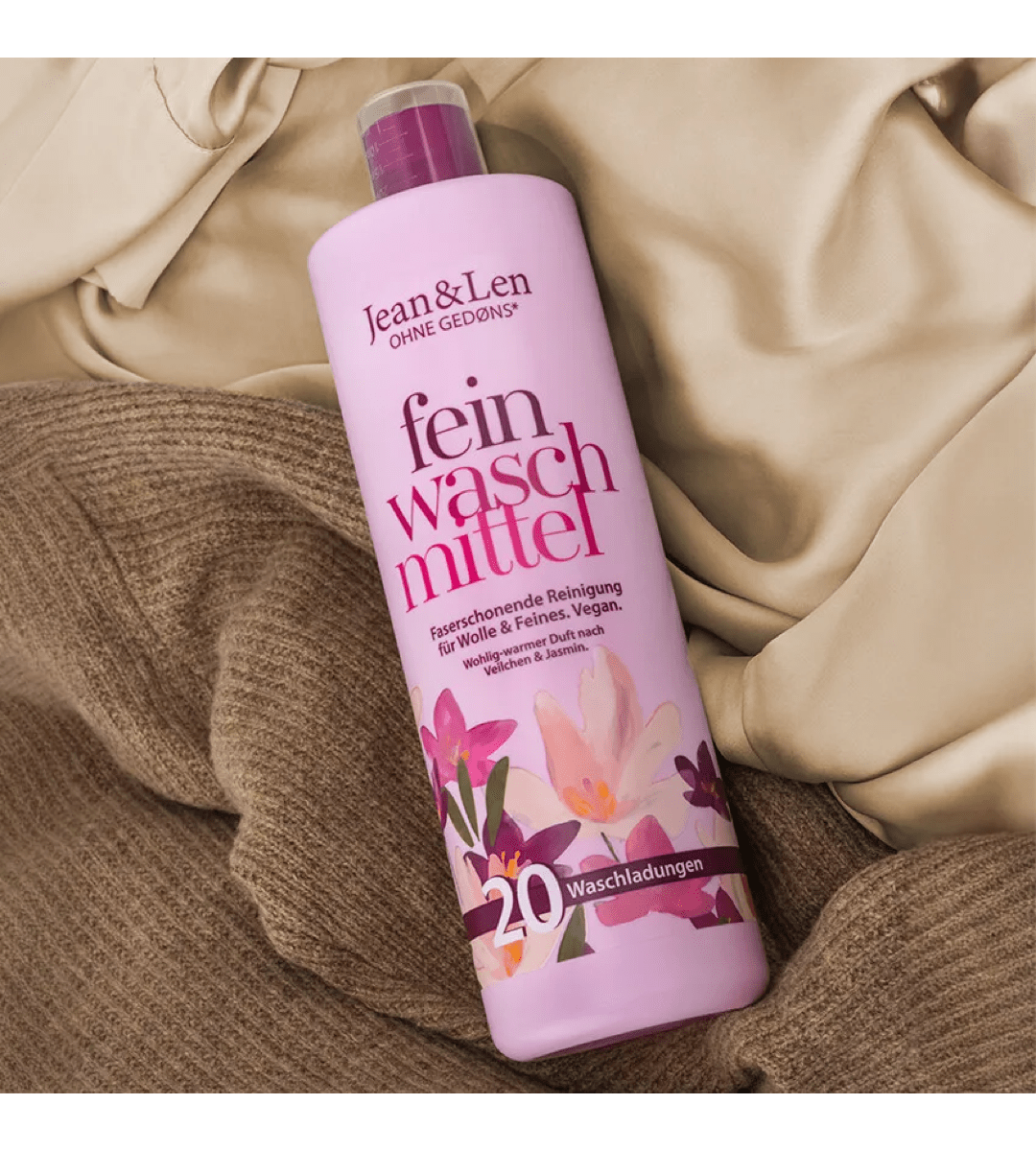 Jean & Len® | Feinwaschmittel Wolle & Feines | Veilchen/Jasmin | 1 L