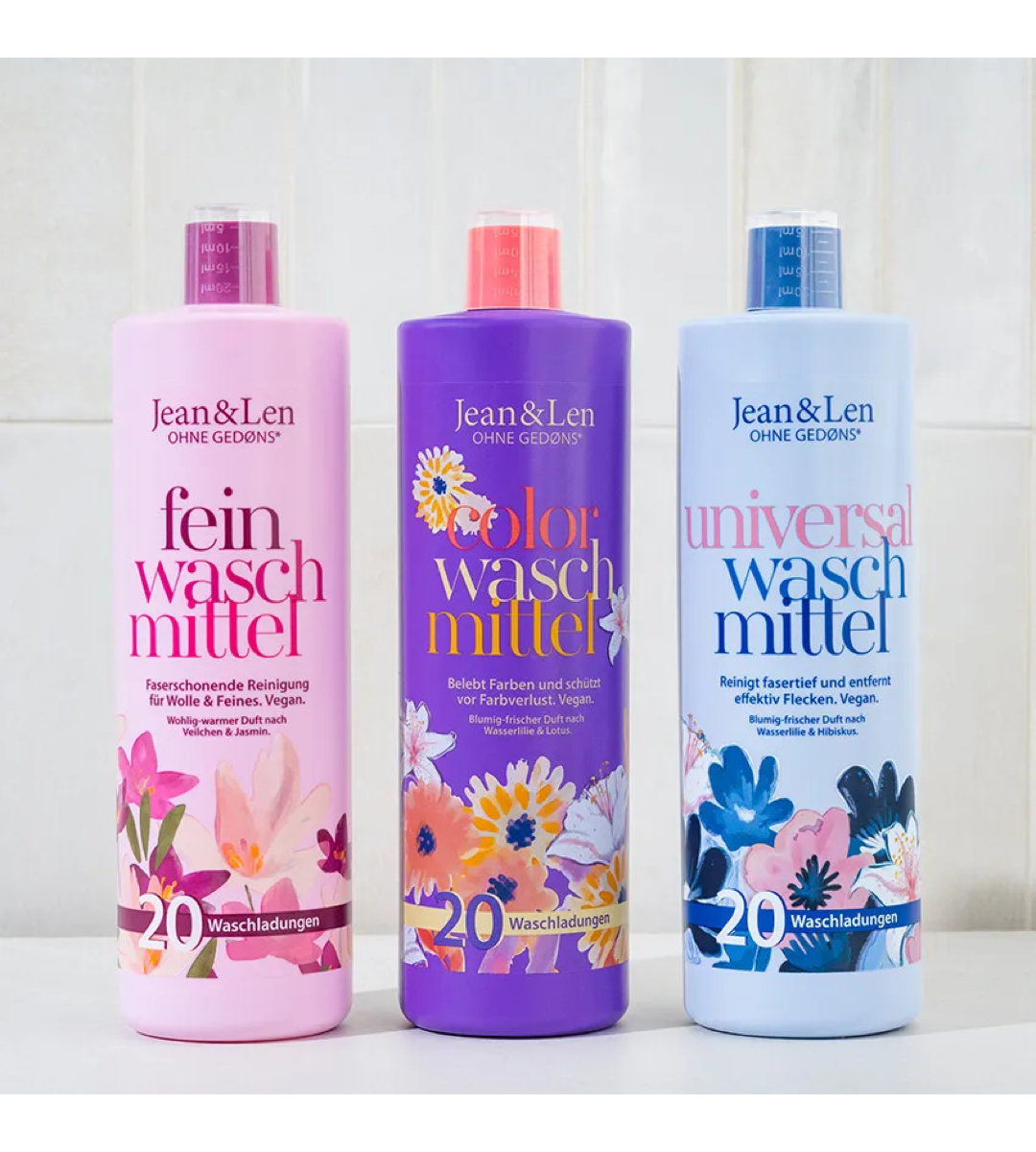 Jean & Len® | Feinwaschmittel Wolle & Feines | Veilchen/Jasmin | 1 L