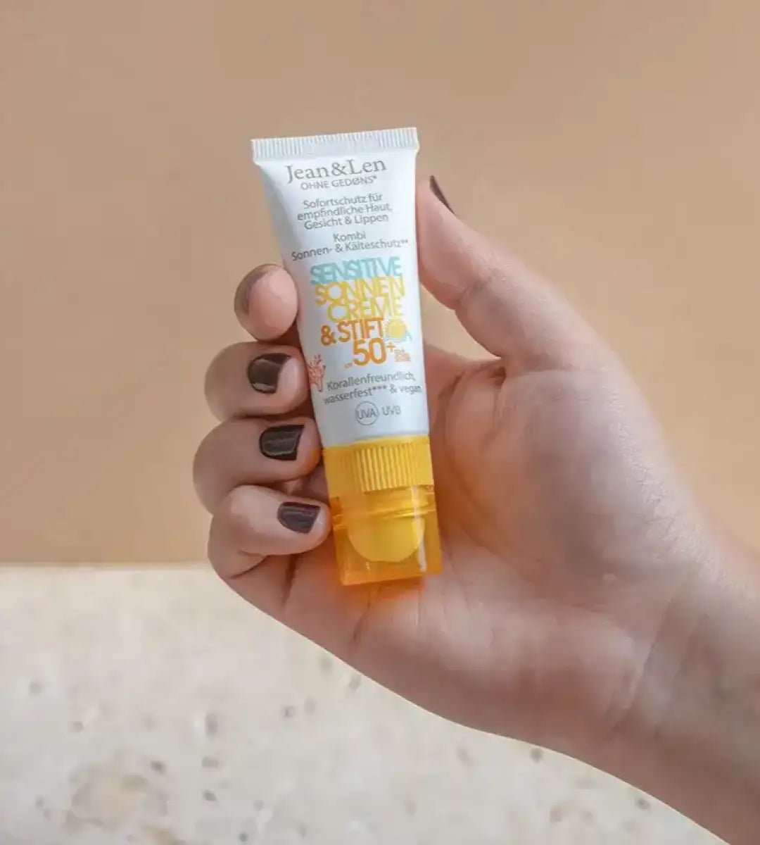 Jean & Len® | 2in1 Sonnenschutz für Lippen und Gesicht | LSF 50+ | 20ml + 3g