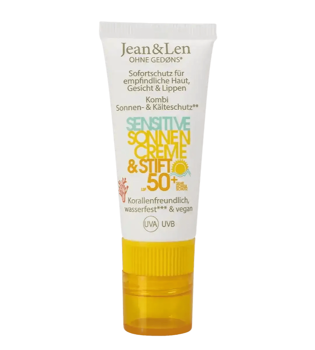 Jean & Len® | 2in1 Sonnenschutz für Lippen und Gesicht | LSF 50+ | 20ml + 3g