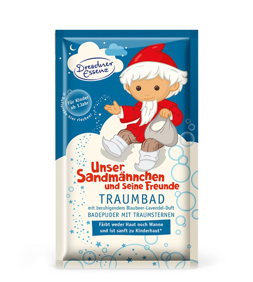Dresdner Essenz® | Traumbad | Sandmännchen | Blaubeer-Lavendel-Duft | 60g