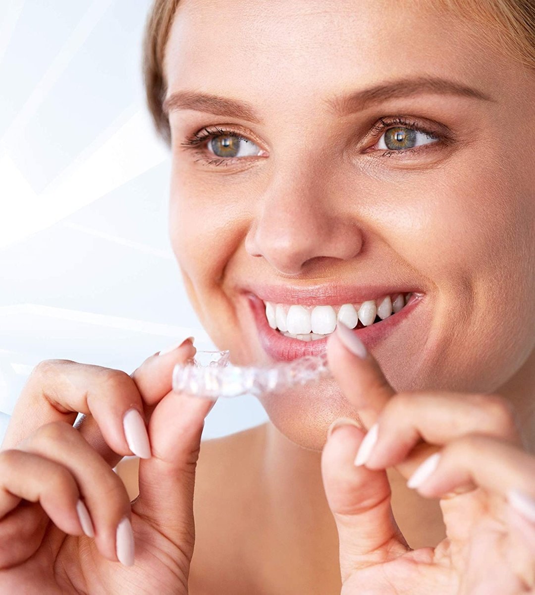 Perlweiss® | Dental Bleaching Set | 8 Stufen weißere Zähne nach 7 Tagen | Repair & Protect Schutzgel | 10 ml