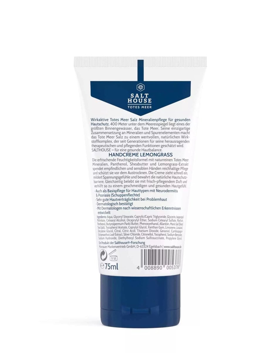 SALTHOUSE® Original Totes Meer Therapie | Handcreme | Lemonengrass | 75ml
