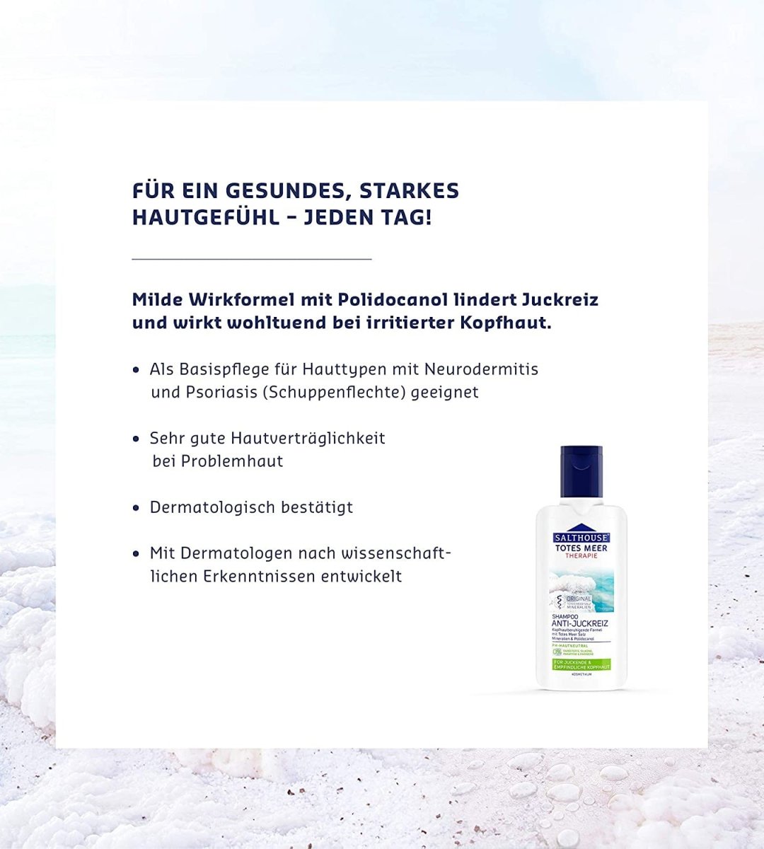 Salthouse TotesMeer-Salz-Therapie Anti-Juckreiz Shampoo Wirkformel 250ml