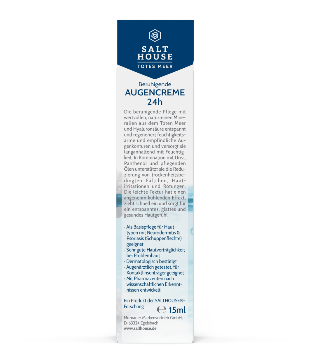 SALTHOUSE® Original Totes Meer Therapie | Beruhigende Augencreme 24h | 15 ml