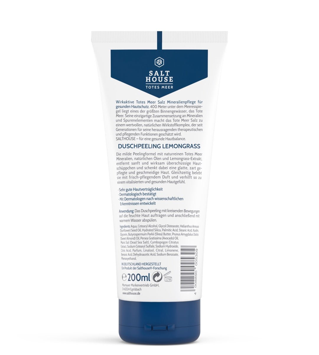 SALTHOUSE® Original Totes Meer Therapie | Duschpeeling Lemongrass | 200ml