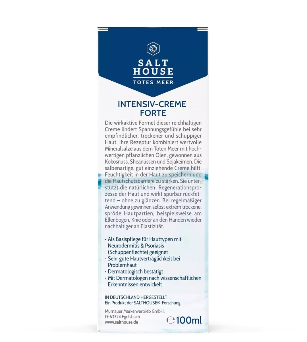 Salthouse TotesMeer-Salz-Therapie Intensiv-Creme-Forte Rückseite 100ml