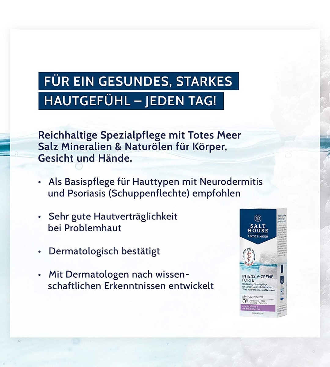 Salthouse TotesMeer-Salz-Therapie Intensiv-Creme-Forte Für ein besseres Hautgefühl 100ml