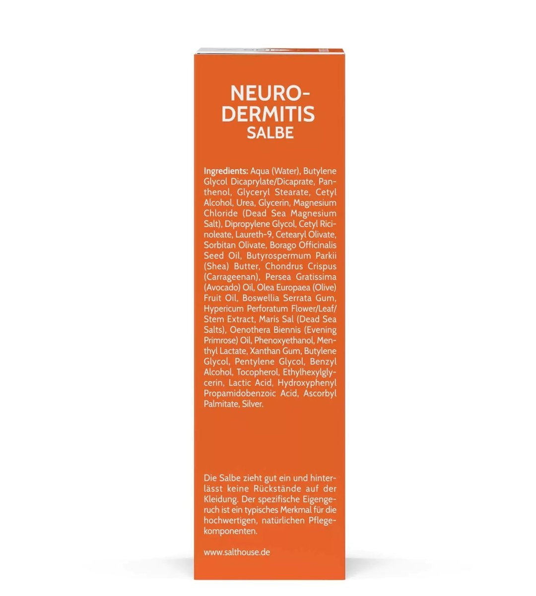 SALTHOUSE® Original Totes Meer Therapie | Neurodermitis Salbe Faltschachtel links 75ml
