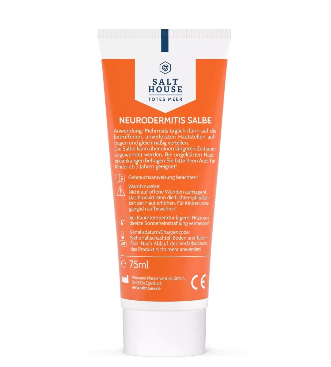 SALTHOUSE® Original Totes Meer Therapie | Neurodermitis Salbe Rückseite 75ml
