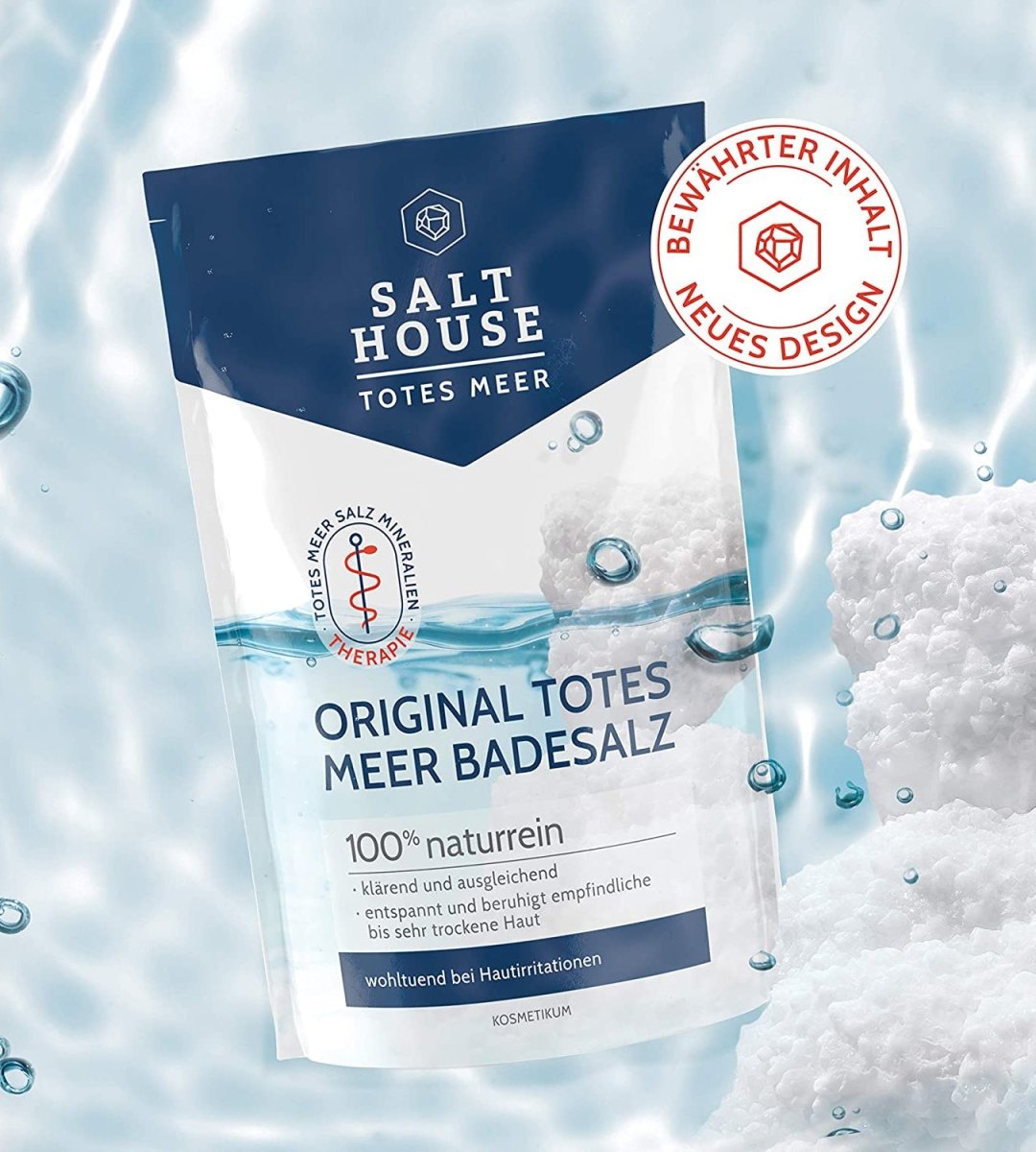 SALTHOUSE® Original Totes Meer Therapie | Badesalz PUR | vegan | 500g