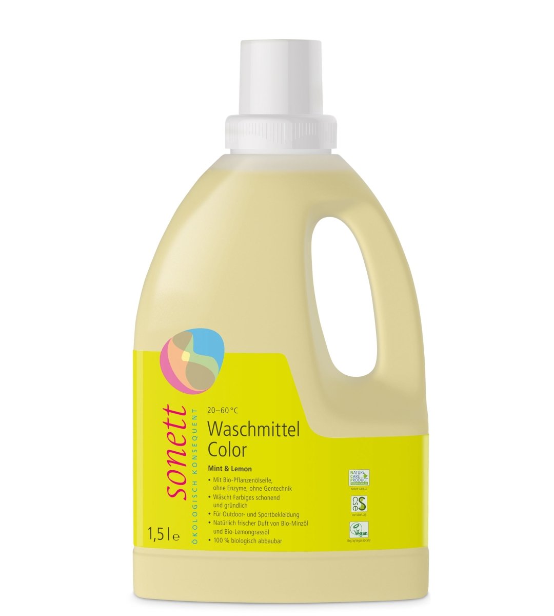 Sonett® | Waschmittel Color flüssig | Mint & Lemon | 1,5l