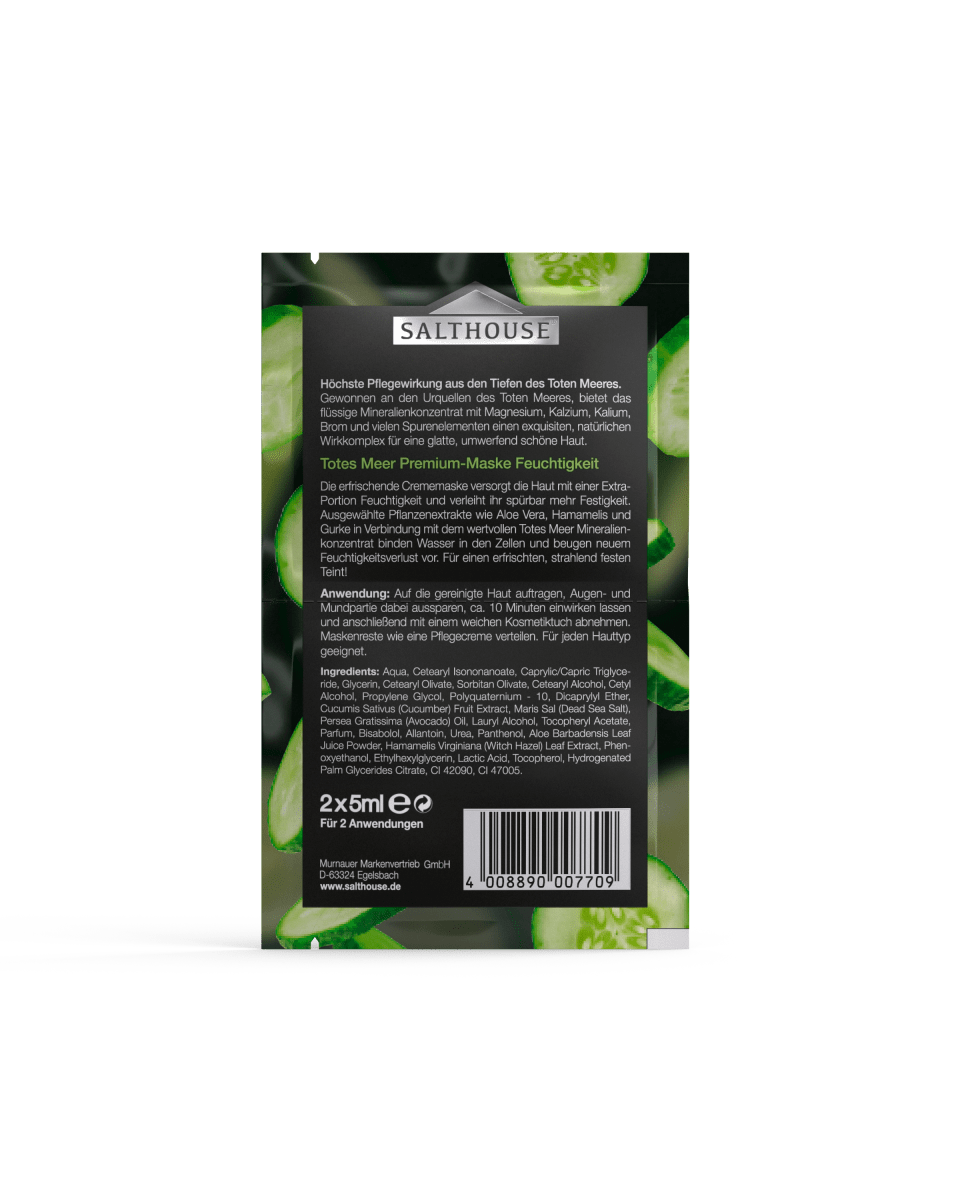 SALTHOUSE® Original Totes Meer Therapie | Premium-Maske | Feuchtigkeit | 2x 5 ml