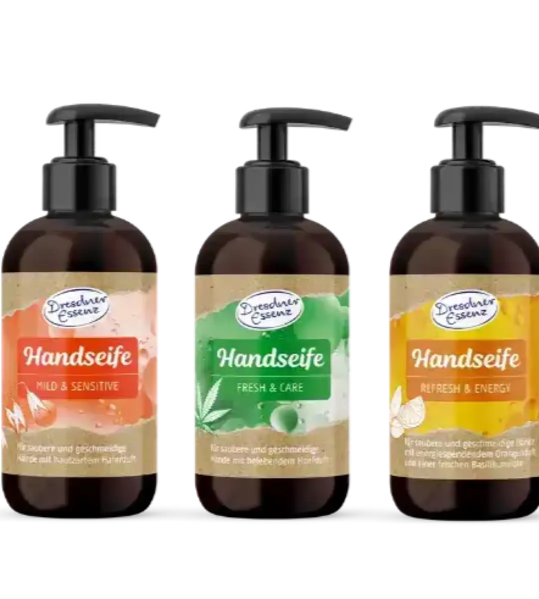 Dresdner Essenz® | Handseifen-Bundle | Less Waste Seifen | 3x250 ml