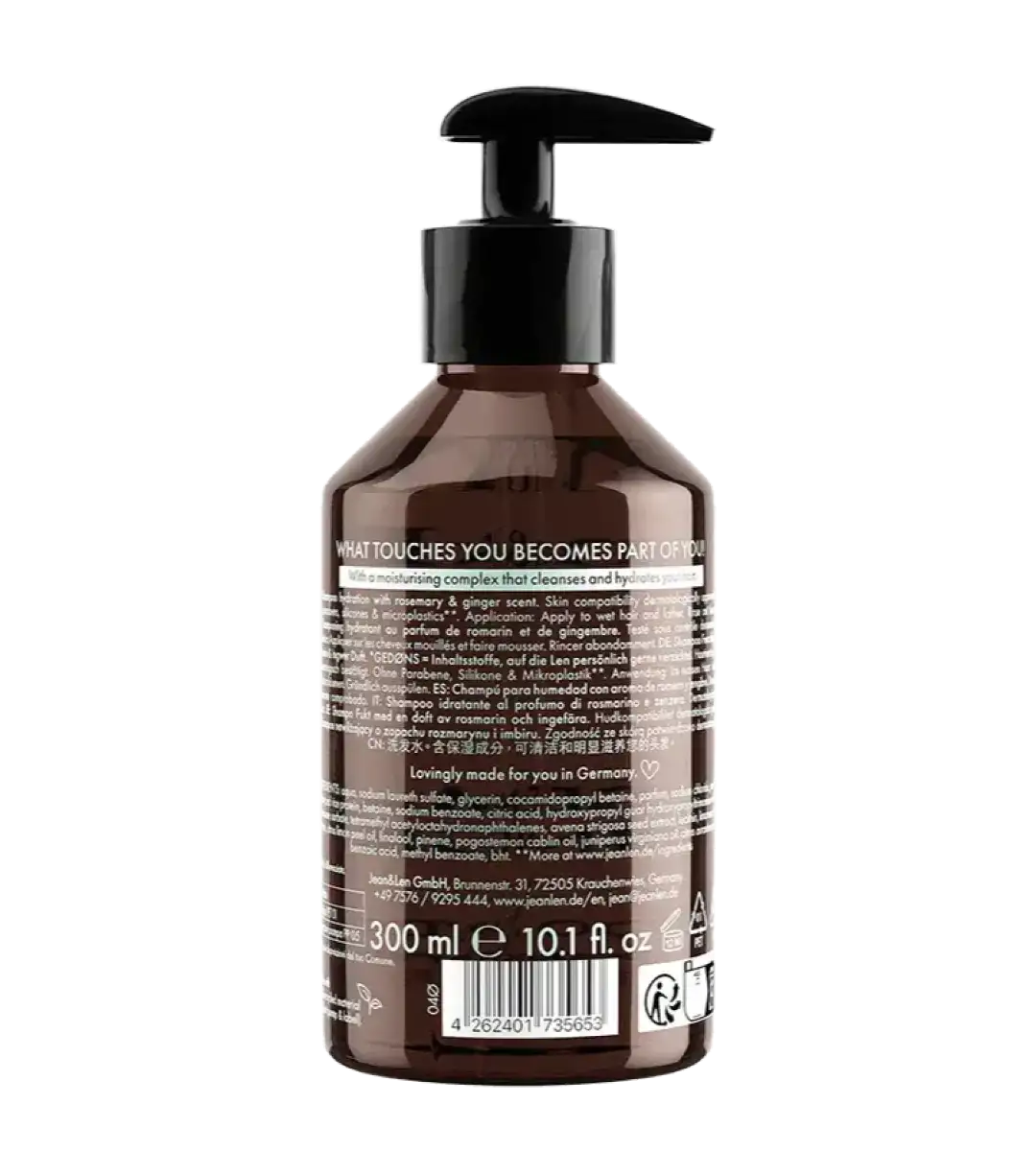 Jean & Len® | Shampoo Hydration | Rosemary/Ginger | 300ml