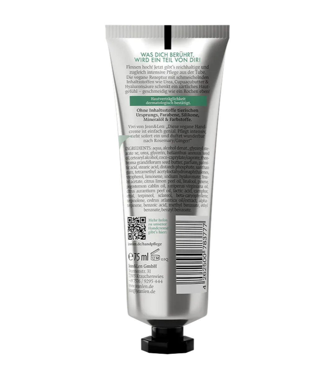 Jean & Len® | Sehr geile Handcreme | Rosemary/Ginger Urea | 75ml
