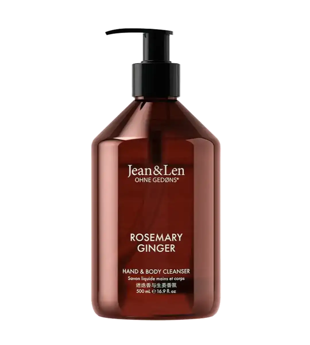 Jean & Len® | Hand & Body Cleanser | Rosemary/Ginger | 500ml