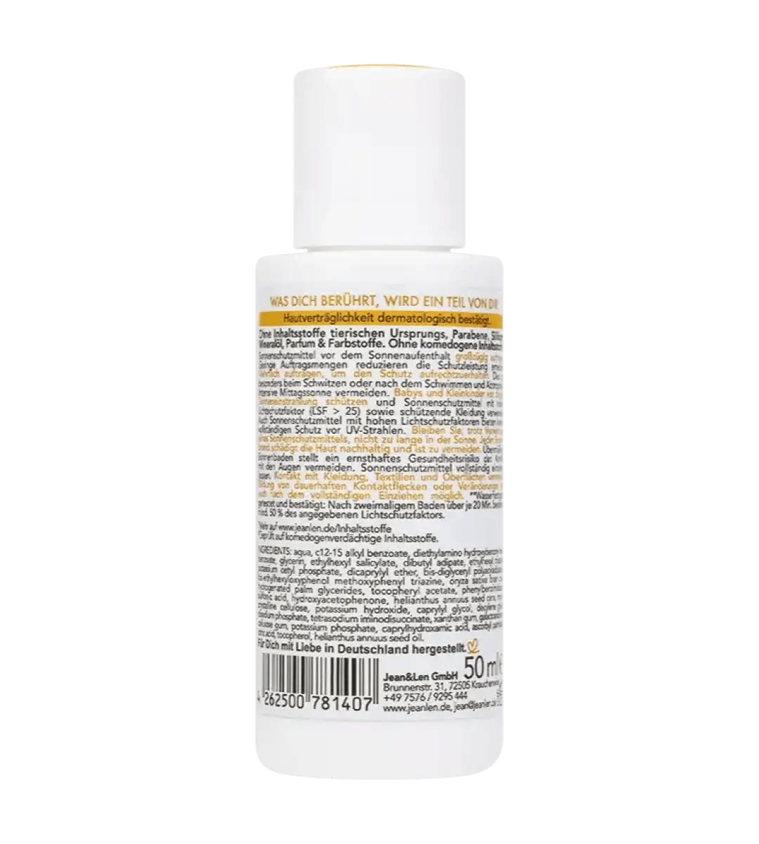 Jean & Len® | Sensitiv Sonnenmilch | LSF 50 | 50ml