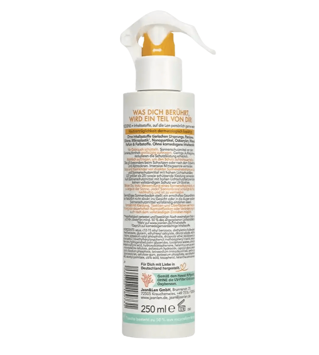 Jean & Len® | Sensitives Sonnenspray | LSF 50 | 250ml