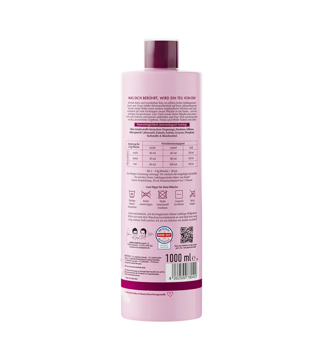 Jean & Len® | Feinwaschmittel Wolle & Feines | Veilchen/Jasmin | 1 L