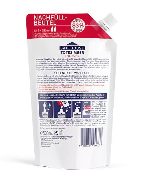 SALTHOUSE® Thérapie originale de la mer Morte | Gel lavant sans savon | 250ml