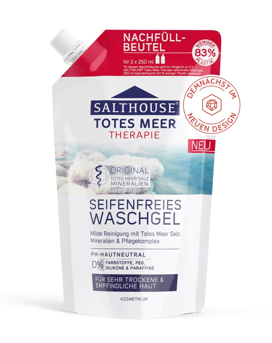 SALTHOUSE® Original Totes Meer Therapie | Seifenfreies Waschgel Nachfüllbeutel | 500ml