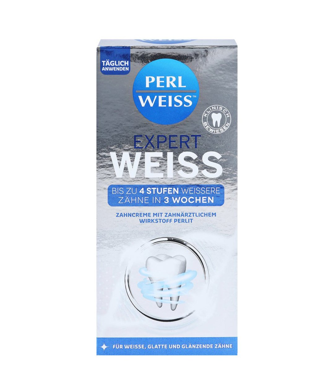 Perlweiss® | Expert Weiss Zahncreme | Bis zu 4 Stufen weissere Zähne in 3 Wochen | 50 ml