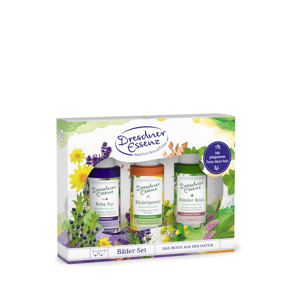 Dresdner Essenz Geschenkset Natürlich Gesund Fühlen 3x20ml Baeder-Set