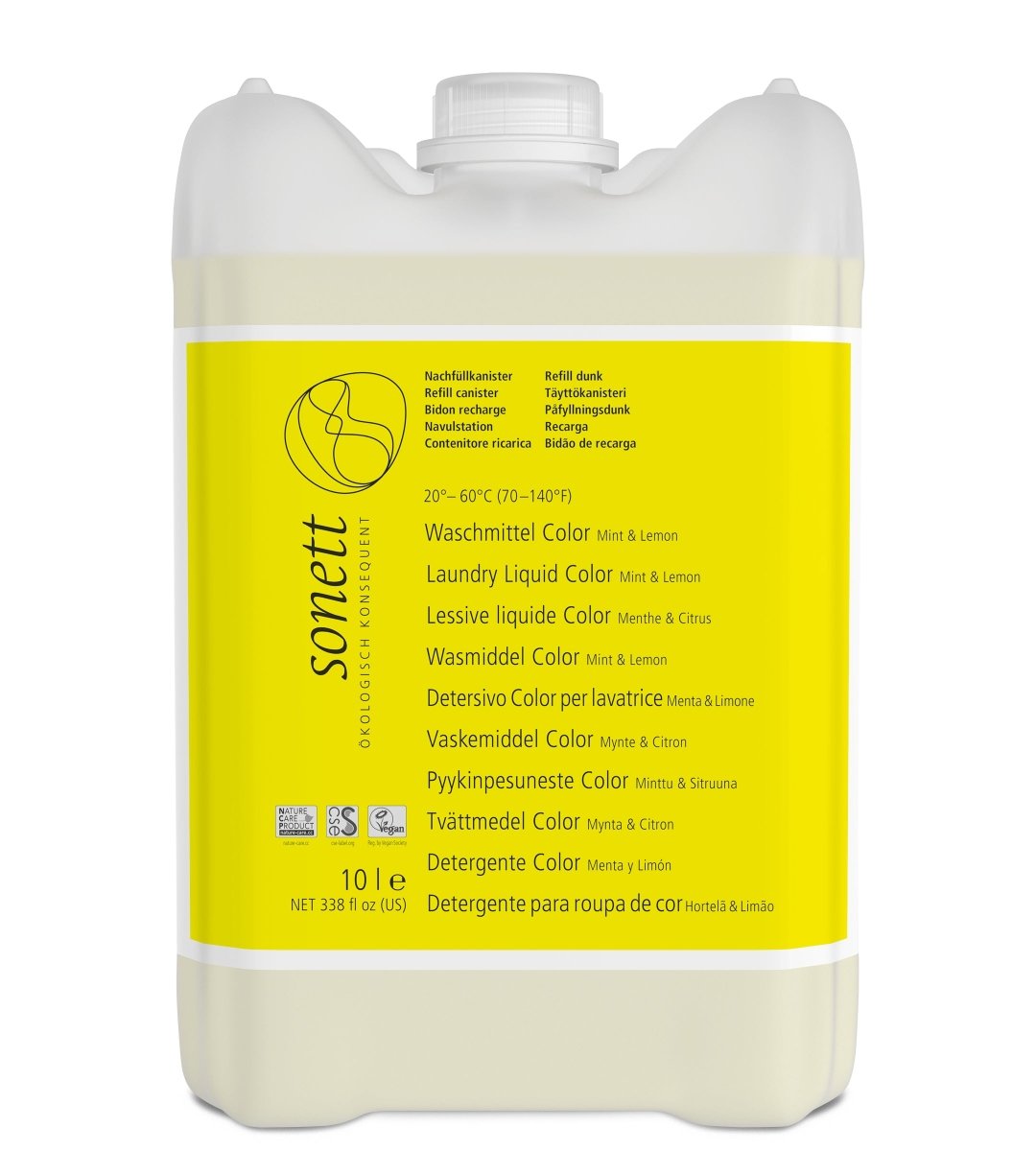 Sonett® | Waschmittel Color | flüssig | Mint & Lemon | 10l